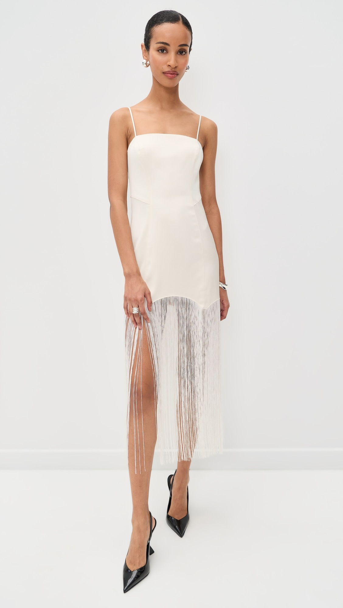 Satin Fringe Maxi Dress | Shopbop