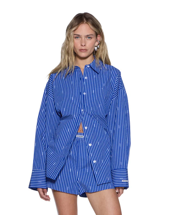 Womens Astra Shirt Cobalt Stripe Shirts  | Ksubi ++ | Ksubi (US)