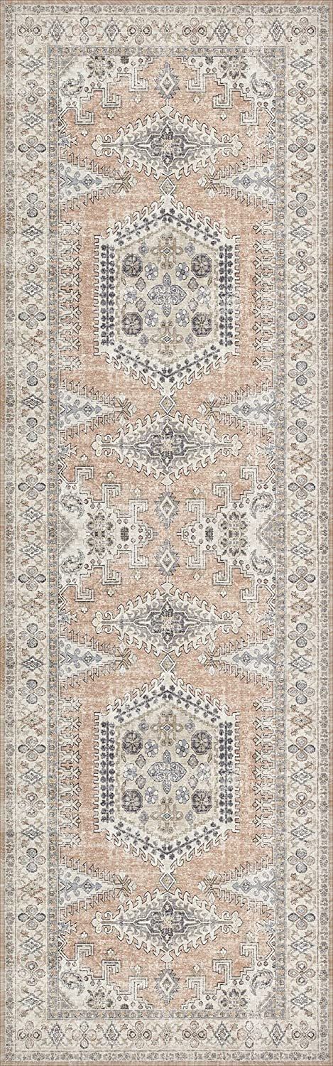 Amazon.com: Valenrug Antique Collection Printed Rugs - Washable for Living Room Bedroom, Persian,... | Amazon (US)