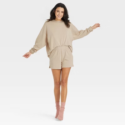 Women's French Terry Lounge Shorts - Colsie™ | Target
