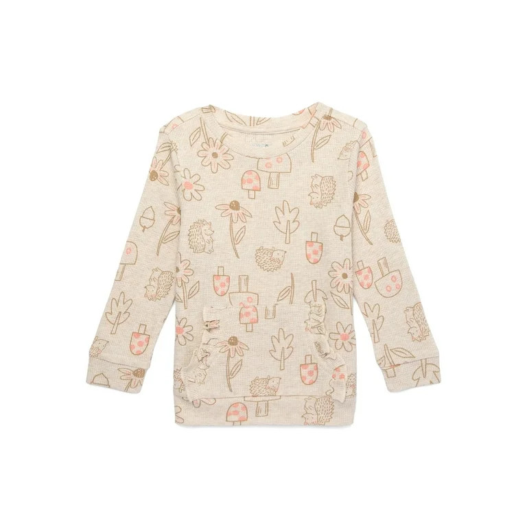 Garanimals Toddler Girl Long Sleeve Print Thermal Top, Sizes 18M-5T | Walmart (US)