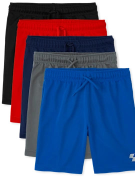 Boys PLACE Sport Knit Basketball Shorts 5-Pack | The Children's Place  - MULTI CLR | The Children's Place