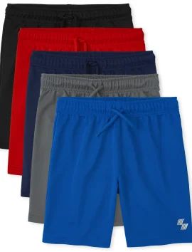 Boys PLACE Sport Knit Basketball Shorts 5-Pack | The Children's Place  - MULTI CLR | The Children's Place