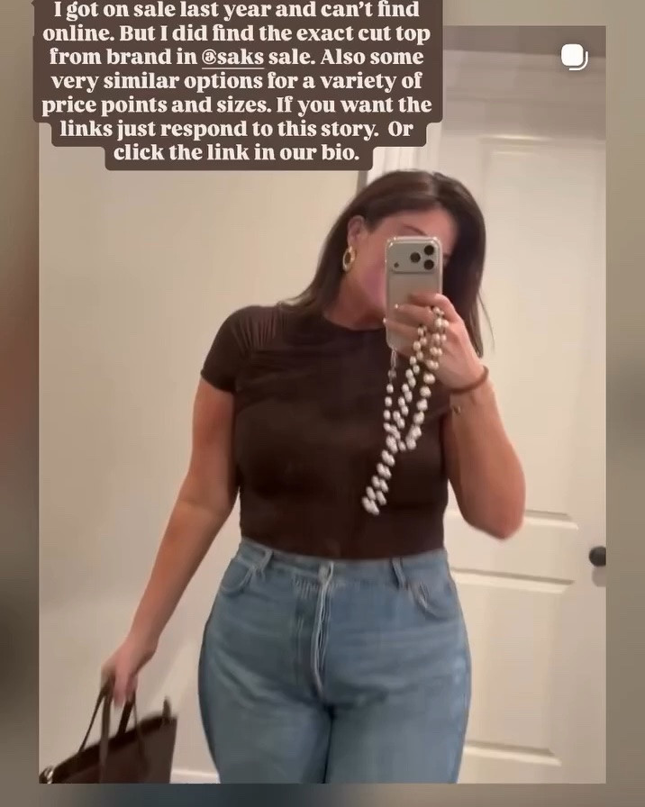 I actually got a lot of questions on this top when I posted it to our Instagram with the @Madewell curvy barrel-leg jeans. While I got this top (it’s actually a mini-dress!) on sale last year and can no longer find it, I curated a collection of similar tops in a variety of sizes and price points. You can shop them here!

#LTKMidsize