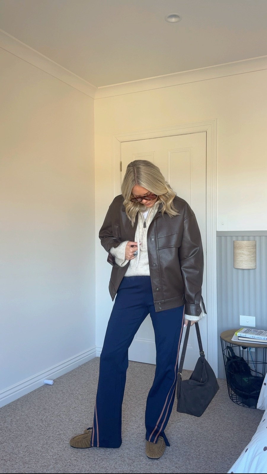 Mother’s Day breakfast, and I’m all about the comfort - hello, trackpants! I’m in a 12 in the trackpants, 10 in the knit, medium in the tee and XS/S in the bomber x

#LTKaustralia #LTKautumn #LTKstyletip
