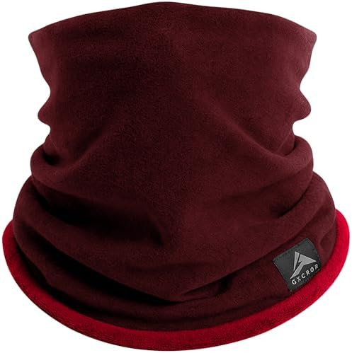 GXCROR Winter Neck Warmer, Reversible Fleece Gaiter Scarf, Windproof Face Mask for Men & Women | Amazon (US)