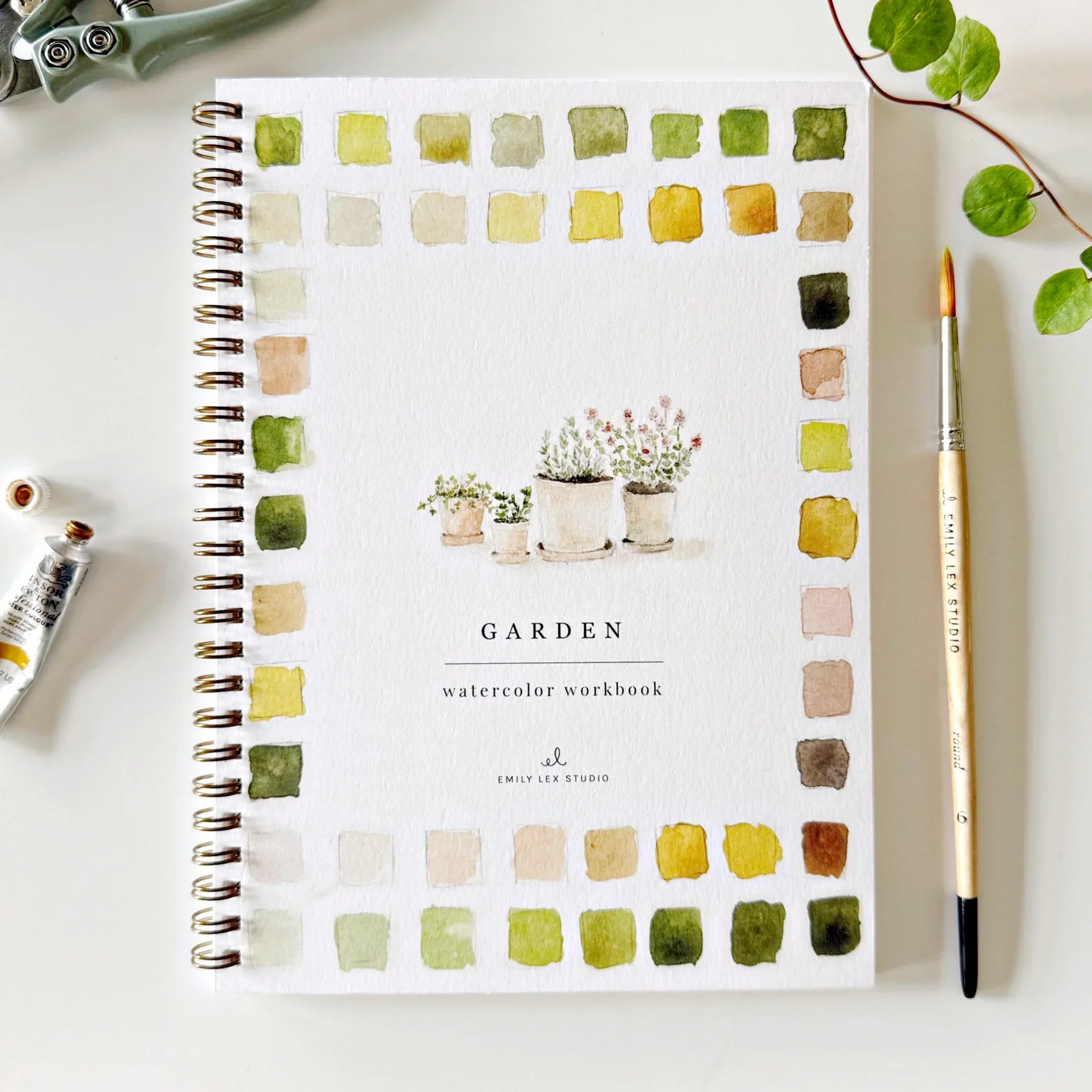 garden watercolor workbook | Emily Lex Studio