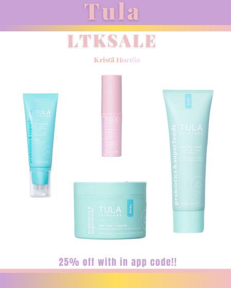 Tula is 25% off site-wide until tomorrow!! Use the code provided below at checkout for the discount!! 

Beauty, skincare, face scrub, body lotion, body butter, primer, sale alert, eye balm, eye brightener

#LTKsalealert #LTKSale #LTKbeauty