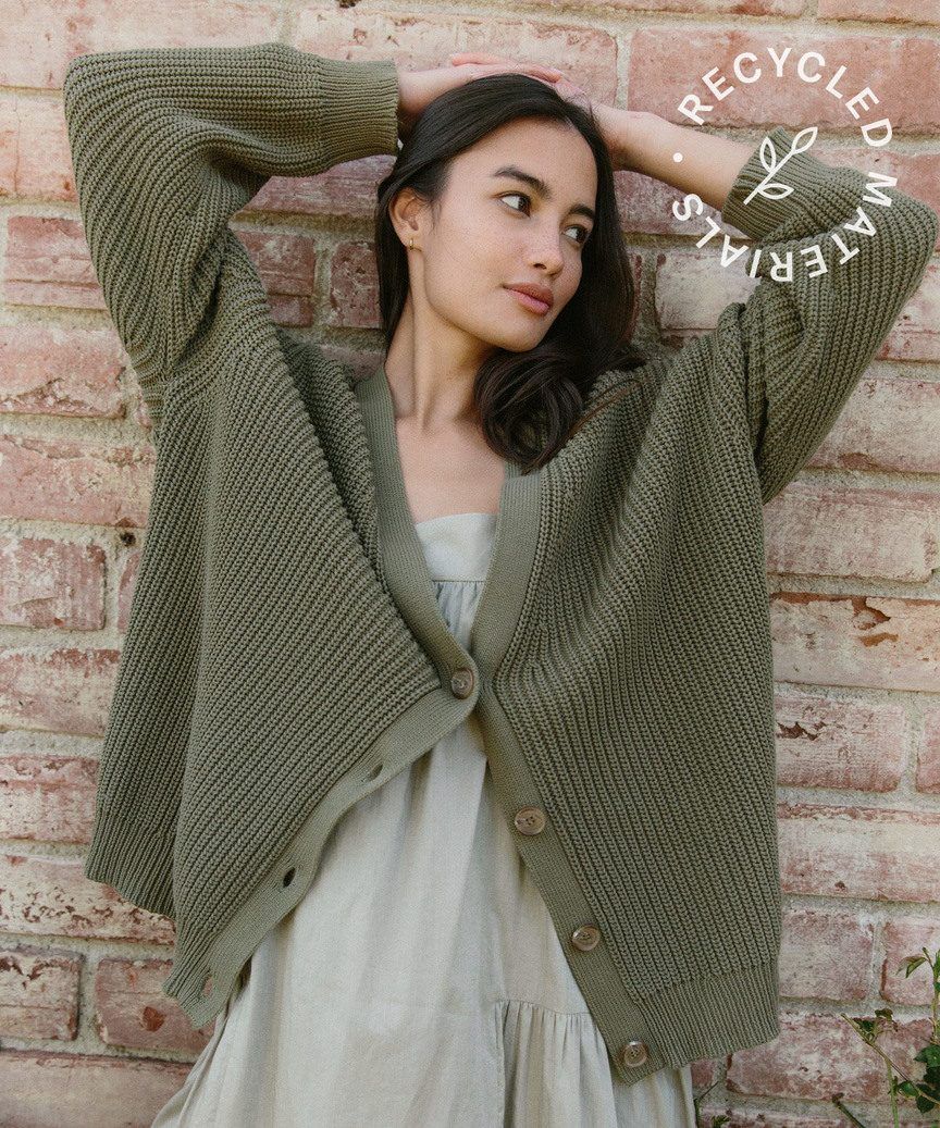 Cotton Cocoon Cardigan - Sage | Jenni Kayne | Jenni Kayne