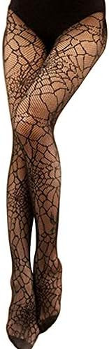 Halloween Women Stockings Spiderweb Tights Witch Fancy Dress Costume Pantyhose - Black | Amazon (US)