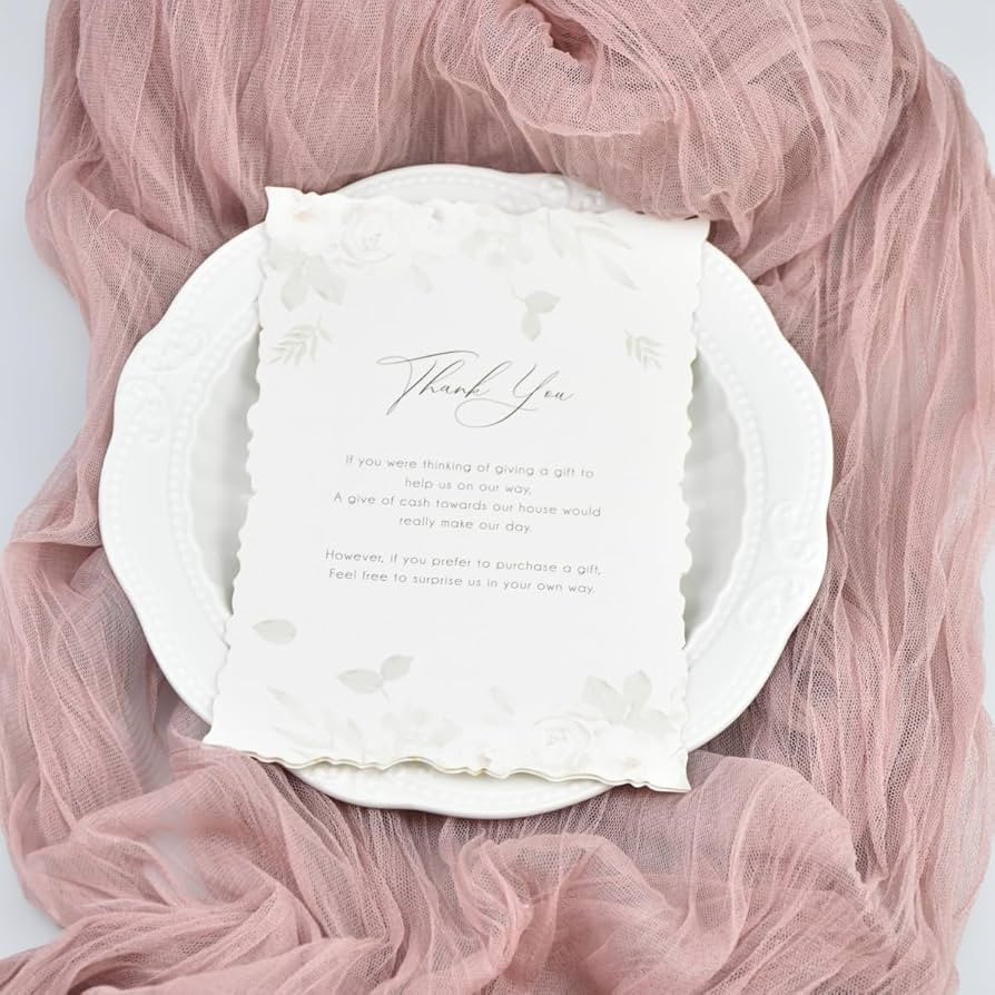 Joanlody Dusty Rose Cheesecloth Table Runner 10Ft Rustic Gauze Table Runner 38x120 Inches Boho Ta... | Amazon (US)