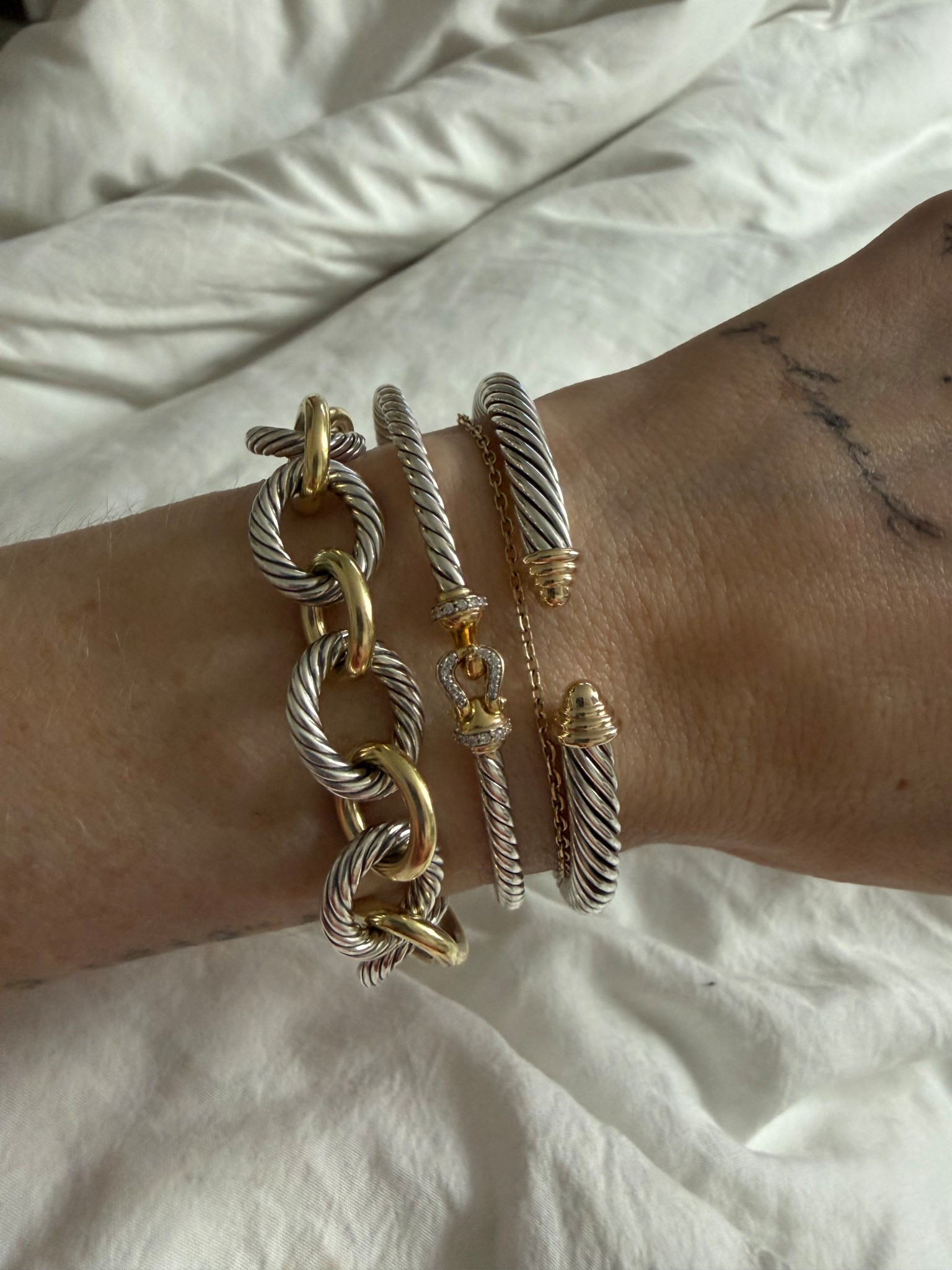 my current david yurman stack 

#LTKWorkwear #LTKootd #LTKgrwm