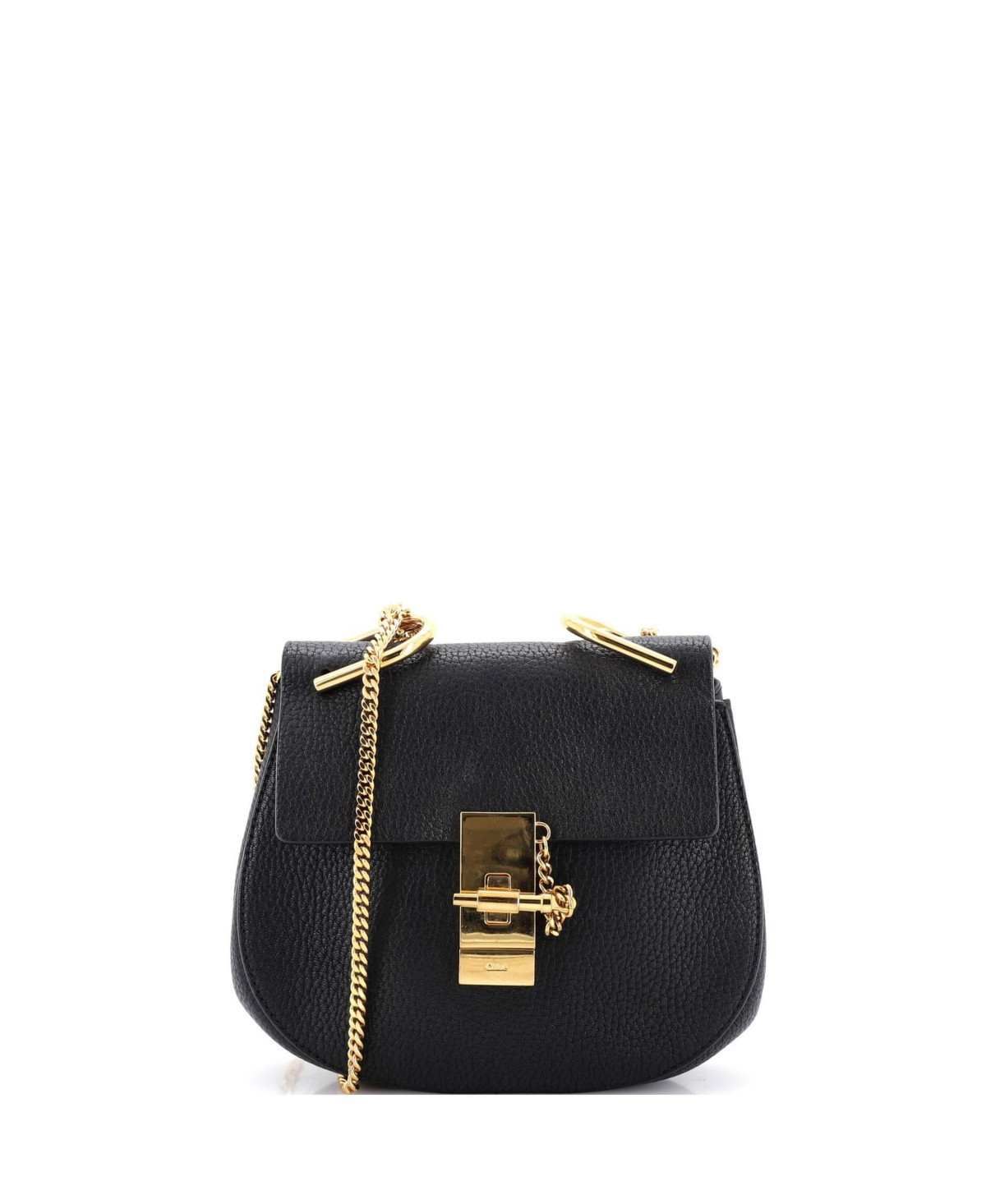 Pre-Owned Chloe Mini Drew Crossbody Bag Leather - Black | Macy's