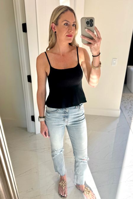 I’m loving this stretchy knit peplum tank! The site is 30% off today using code WOW30.

#everypiecefits

Summer outfit
Summer denim
Jeans
Blue jeans
Peplum top
Tank top
Sandals
Summer sandals 

#LTKSummerSales #LTKSaleAlert #LTKOver40