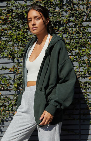 John Galt Green Full Zip Hoodie | PacSun | PacSun