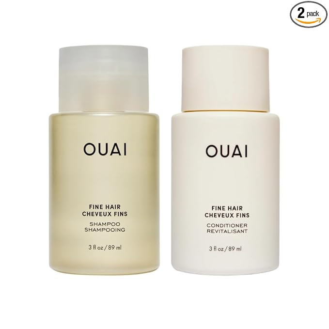 OUAI Fine Hair Shampoo & Conditioner Set, Travel Size - Volumizing Shampoo & Conditioner - With S... | Amazon (US)
