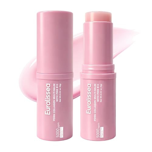 Euralissea PDRN Eye Balm Stick 2 Pack, Collagen Multi Balm with Pink B12, Hydrating Under Eye Care for Face, Neck & Smile Lines, 0.32 Oz Each | Amazon (US)