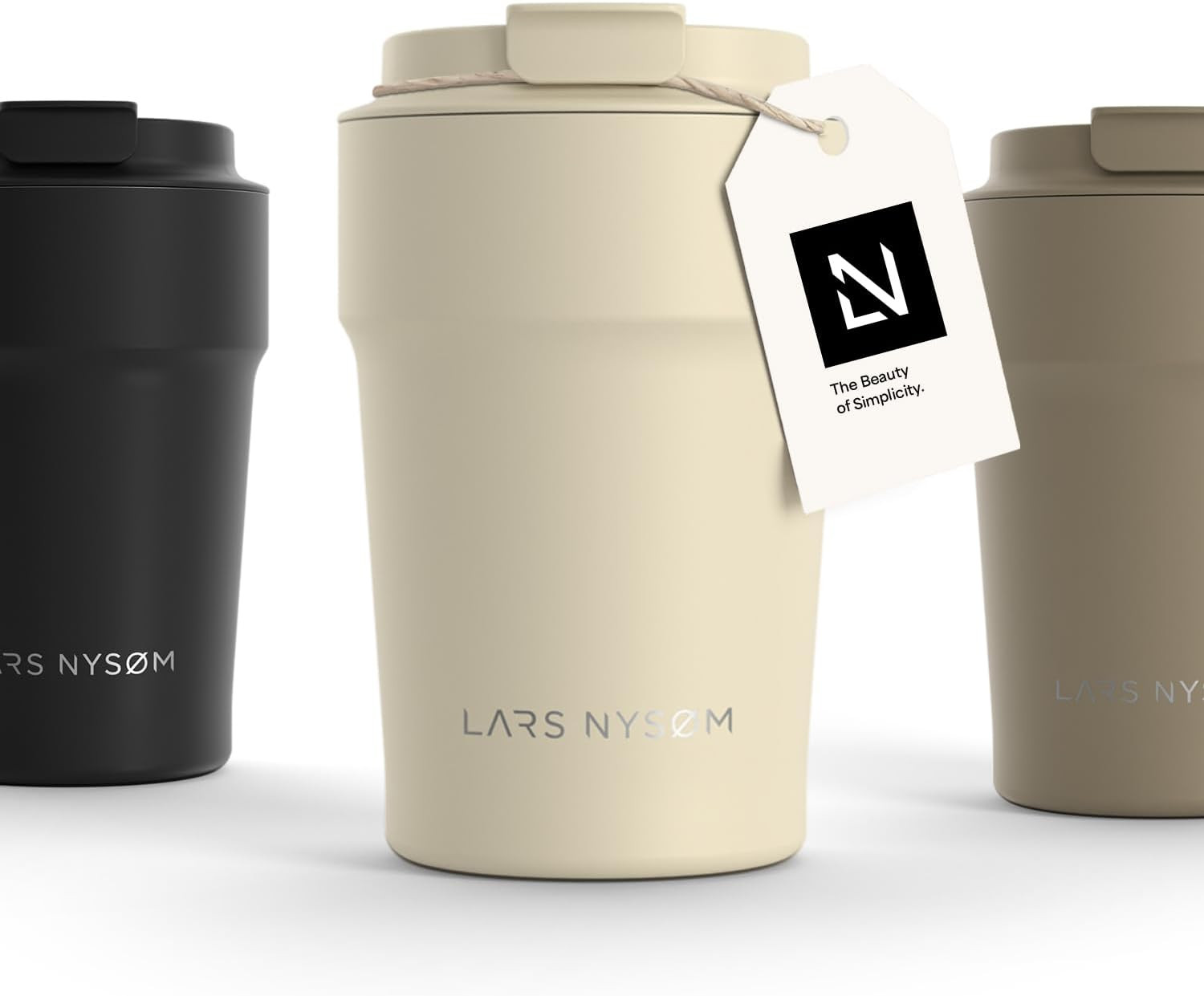 LARS NYSØM Taza térmica café para llevar | Termo Café para llevar de 0,38 litros con aislante... | Amazon (ES)