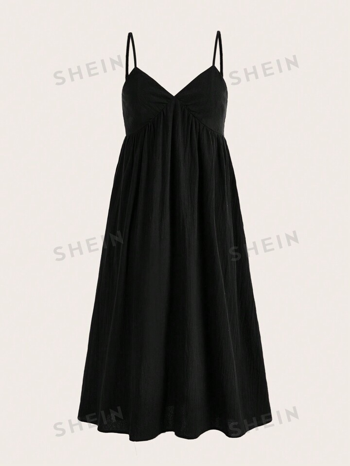 TendênciasSHEIN EZwear Vestido Solto Casual Em V Com Estilo De Férias | SHEIN