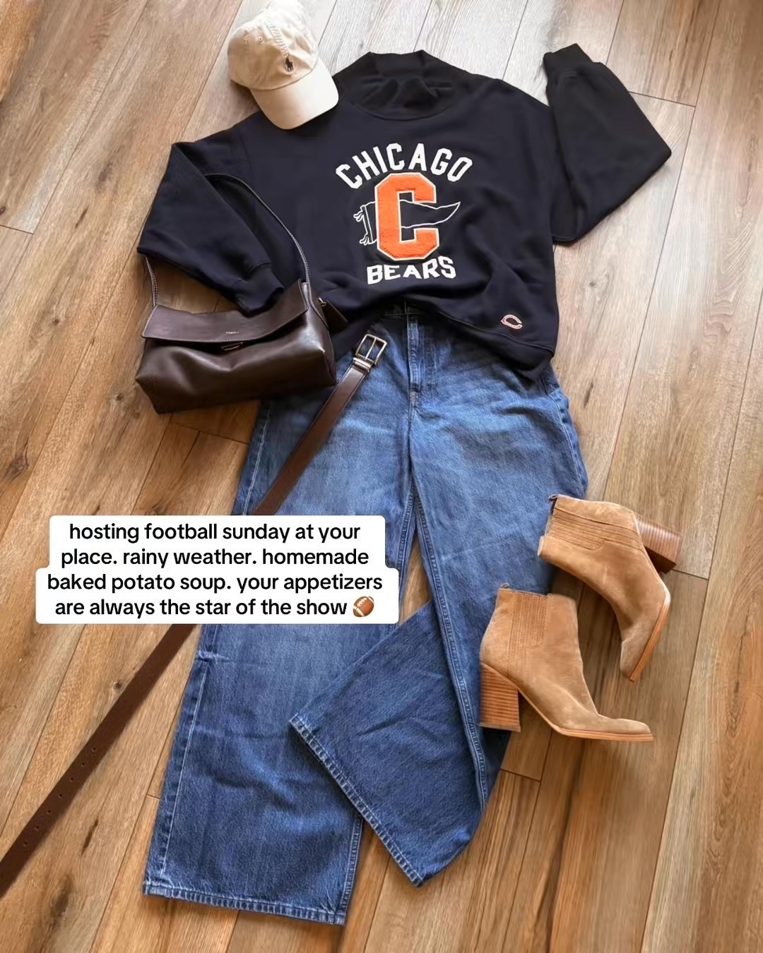 fall outfit. chicago bears sweatshirt.

#LTKSeasonal #LTKSaleAlert #LTKootd