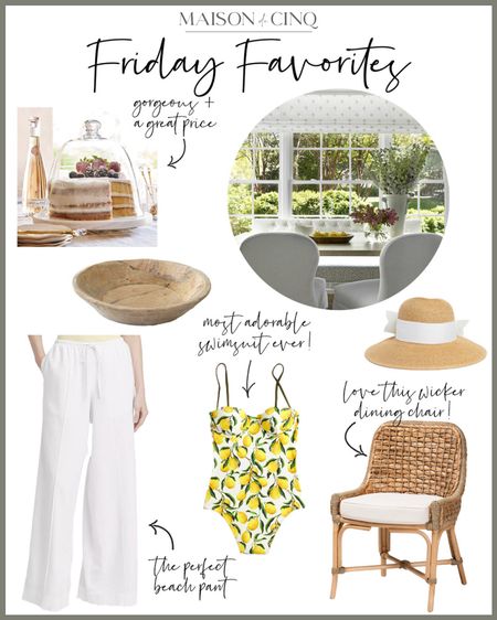 Today’s Friday Favorites are so good! We’re sharing cute coverups and swimsuits, a gorgeous wicker dining chair, pretty marble and wood bowls, and more!

#summerdecor #homedecor #summeroutfit sunhat beachcoverup 

#LTKSeasonal #LTKOver40 #LTKHome