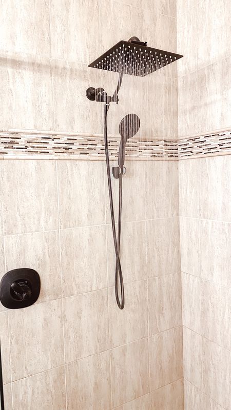 10 min DIY changing a shower head!
TIPS:
-It’s as easy as changing a lightbulb!
-Don’t be intimidated by all the parts - most are “extra” pieces you probably won’t need
-Spend a little more for quality parts!  You get what you pay for! 
Loving our new HIGH PRESSURE ALL METAL RAINFALL shower head!  

#LTKhome
