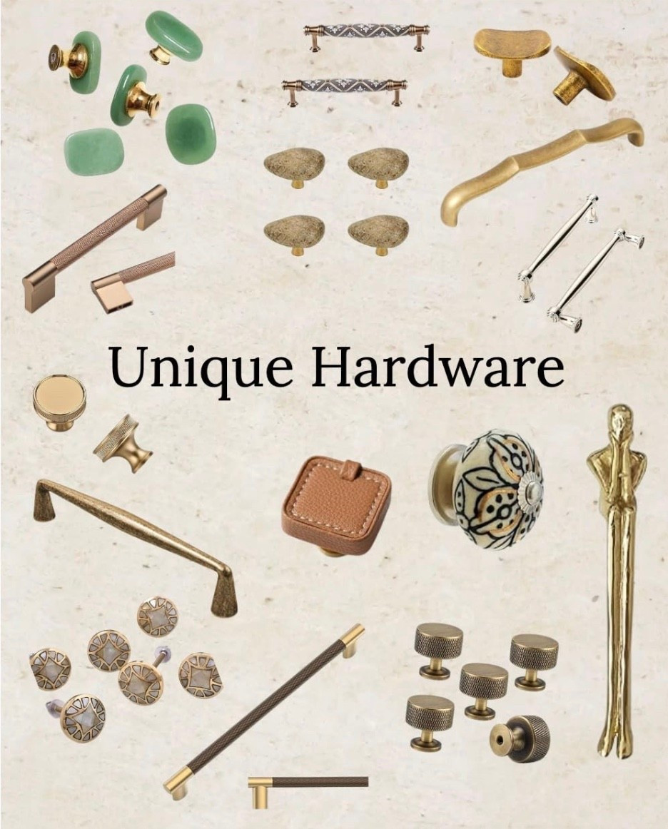 If you’re not thinking about hardware, you’re leaving the easiest upgrade on the table. Swapping out pulls and knobs is a one-hour project that completely transforms how a space feels. More intentional, more elevated, more you.

These are the styles I keep coming back to: aged brass, sculptural shapes, mixed materials. The kind of details that make people ask who designed your space.

#LTKHome