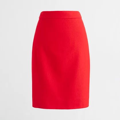 Pencil skirt in double-serge wool | J.Crew Factory