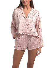 Polka Dot Satin Top And Shorts Collection | TJ Maxx