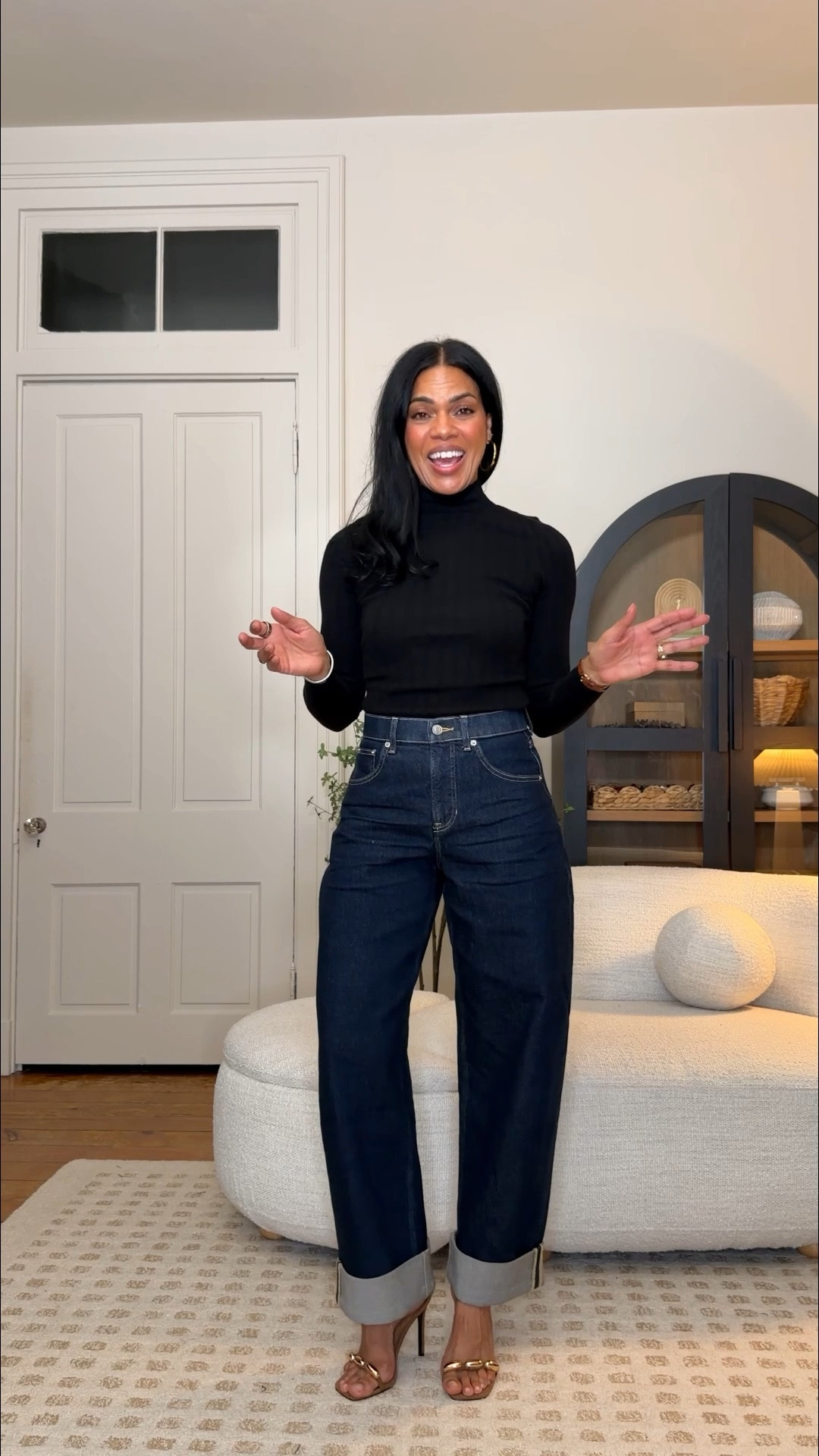 I love these @spanx #SpanxPartnerJeans jeans! They come right above my belly button then in the back they kind of come up. They have a cuff but they do uncuff. I’m 5’4 these are regular length, they come in other washes. They’re so cute uncuffed too! ANNAGXSPANX for 15% off first order & free shipping (excluding sales).

#LTKPlusSize #LTKTall #LTKPetite