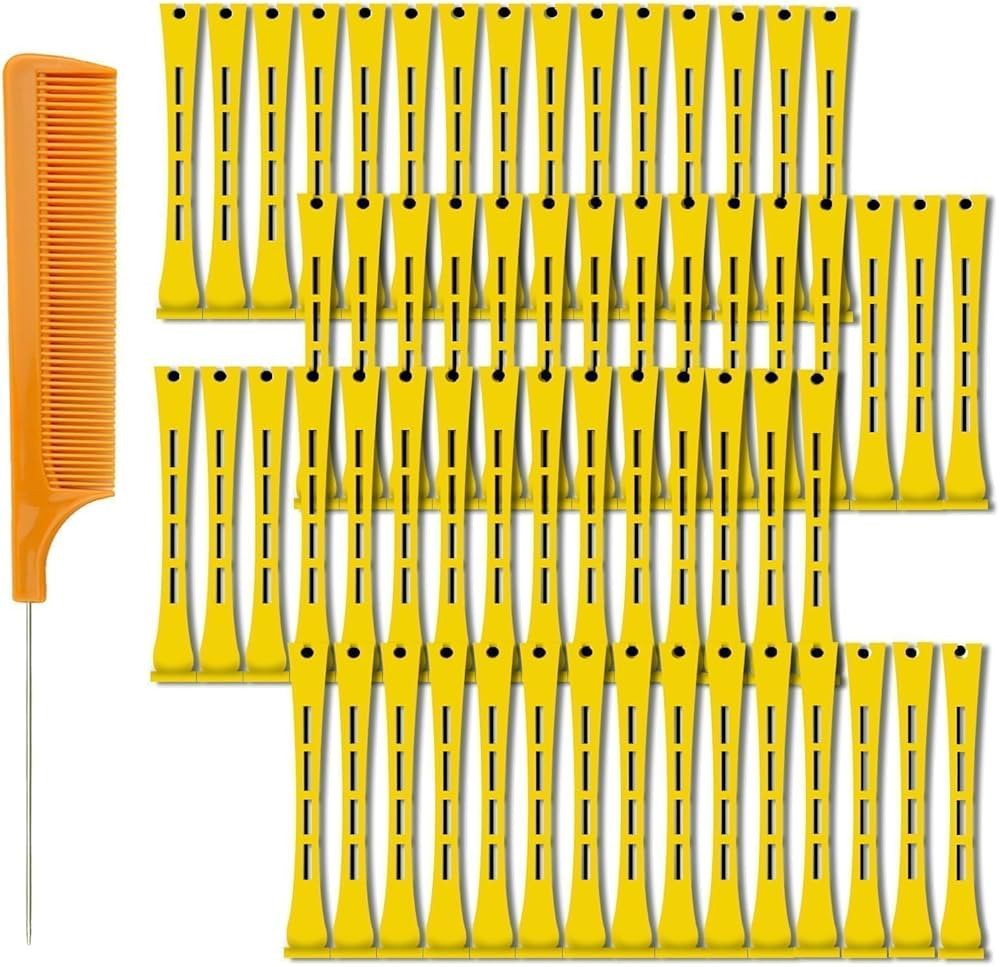 60 Pieces Hair Perm Pods Plastic Perming Rods Cold Wave Rods Curlers Hair Rollers with 1 Pieces S... | Amazon (US)