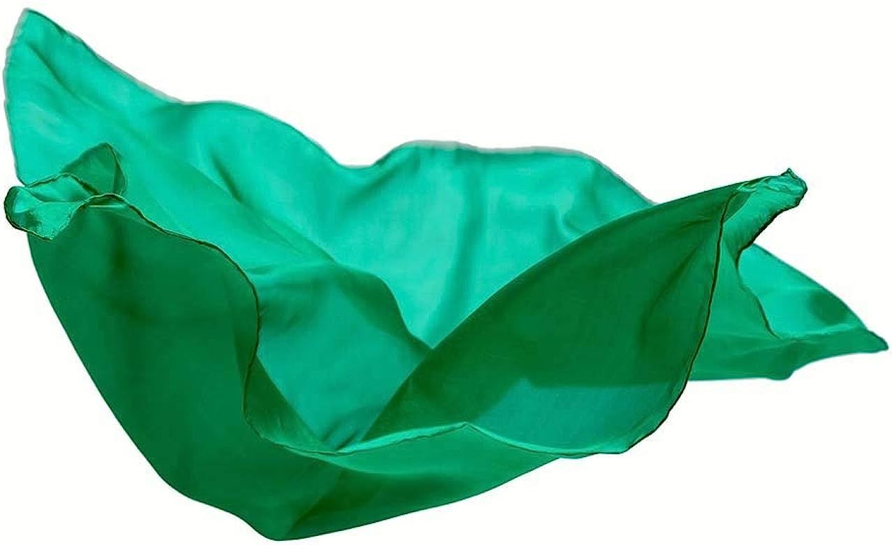 Sarah's Silks Emerald Playsilk - 100% Silk, Waldorf Toys, Bright Colored Play Scarves for Toddler... | Amazon (US)
