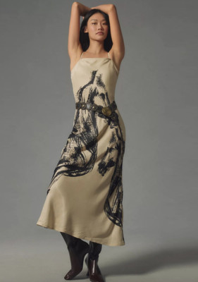 Anthropologie Conditions Apply Chloe Maxi Slip Dress Horse Size Petite Small NWT | eBay | eBay US