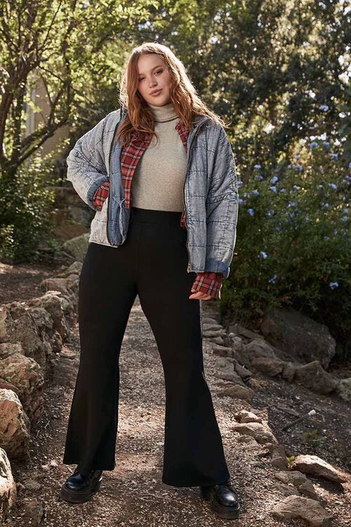 Plus Size Ponte Knit Flare Pants | Forever 21 (US)