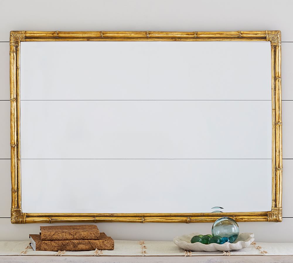Gold Bamboo Frame Accent Mirror | Pottery Barn (US)