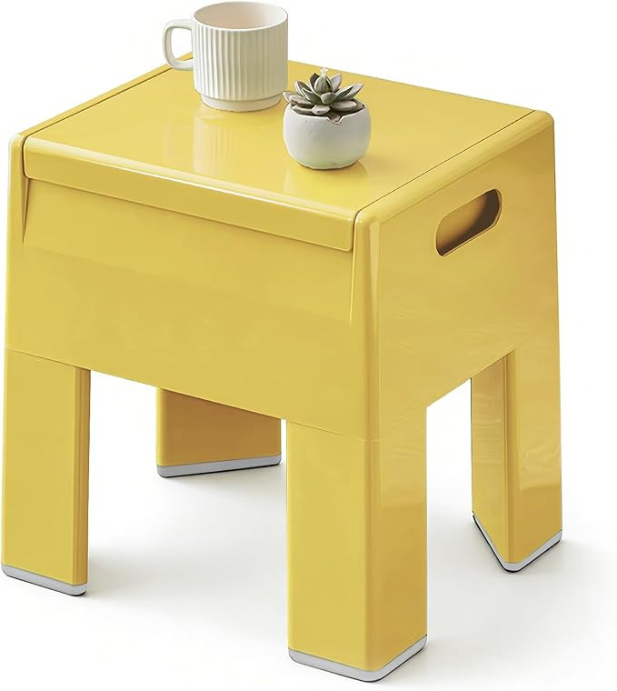 Nightstand Bedside with Storage Space, Multifunctional Colorful Plastic End Table Small Side Tabl... | Amazon (US)