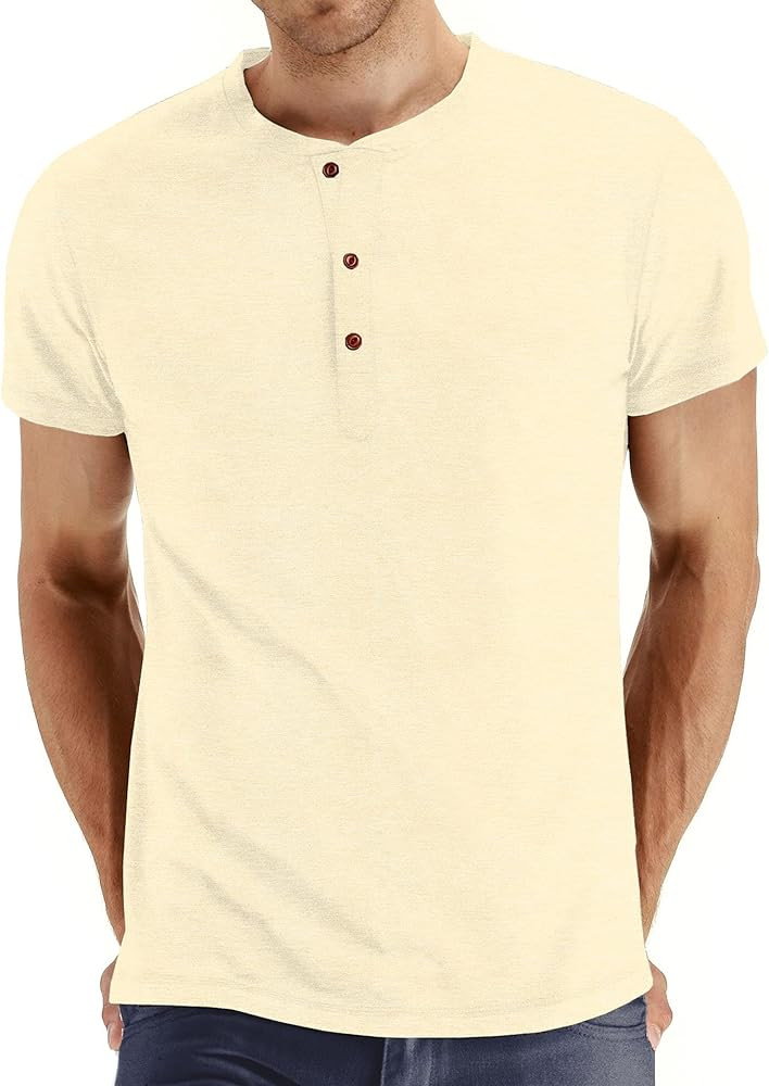 Sailwind Mens Henley Short Sleeve T-Shirt Cotton Casual Shirt | Amazon (US)