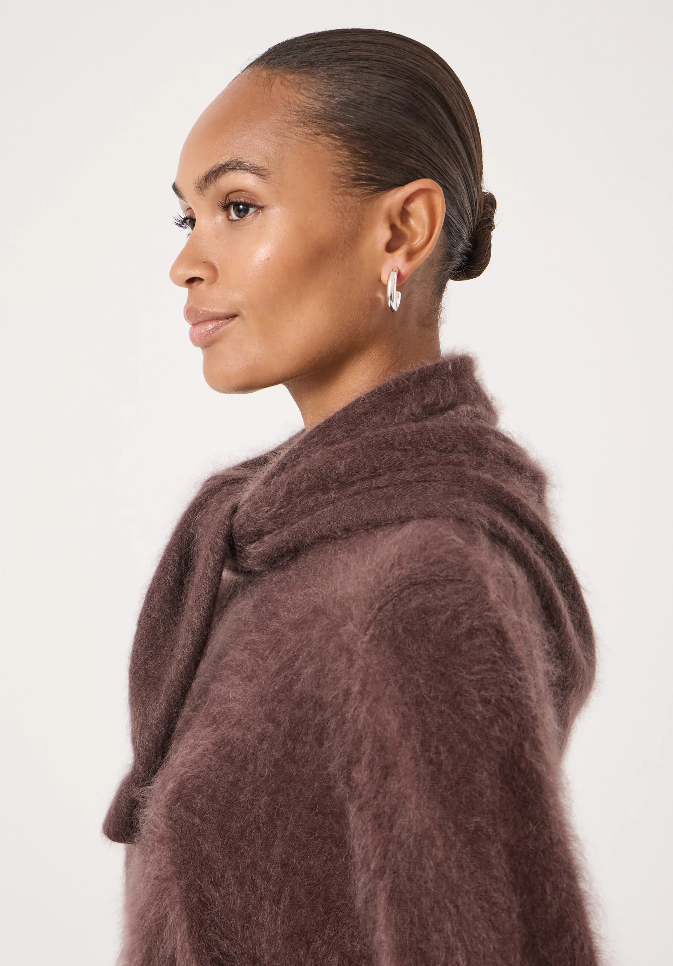 Brushed Cashmere Triangle Scarf | Hush UK