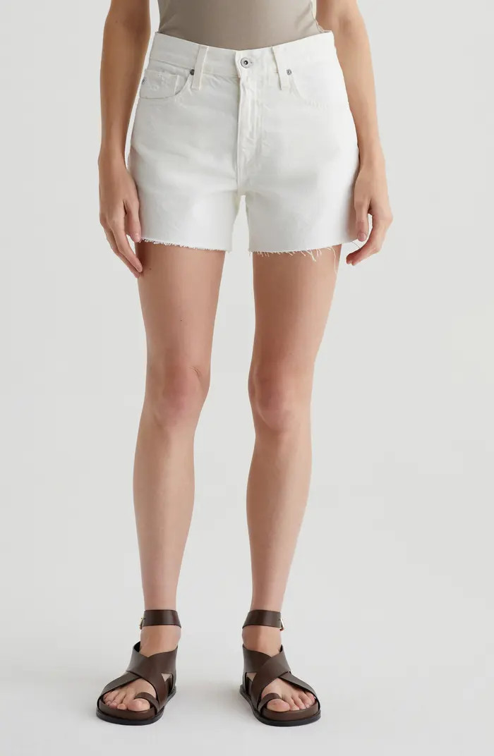 AG Halle High Waist Raw Hem Denim Shorts | Nordstrom | Nordstrom