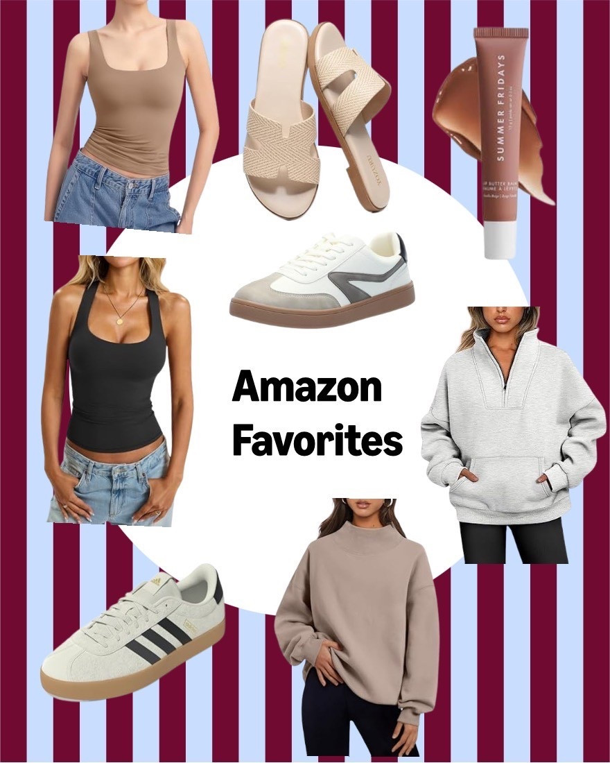Amazon favorites 
-Amazon fashion finds , Amazon lounge wear , going out tops on Amazon, dolce vita shoes , sanders , summer fridays 

#LTKBeauty #LTKStyleTip #LTKFindsUnder100