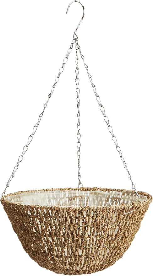 Gardman R490 Woven Rope Hanging Basket, 14" Diameter, Brown | Amazon (US)