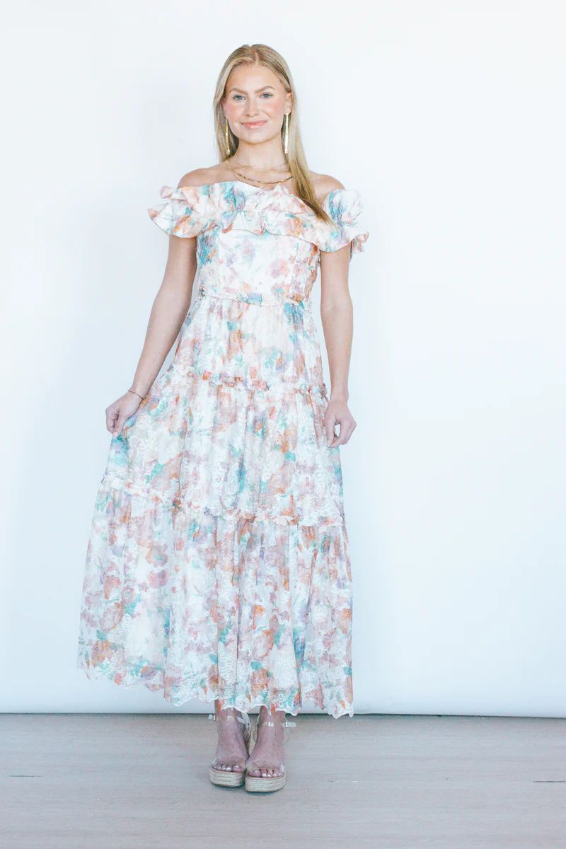 Effortless Bliss Off Shoulder Floral Dress | Apricot Lane Boutique