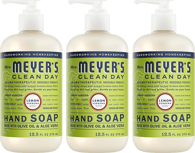 MRS. MEYER'S CLEAN DAY Hand Soap, Lemon Verbena Scent, 12.5 Fl Oz Bottle - 3 Pack | Amazon (US)