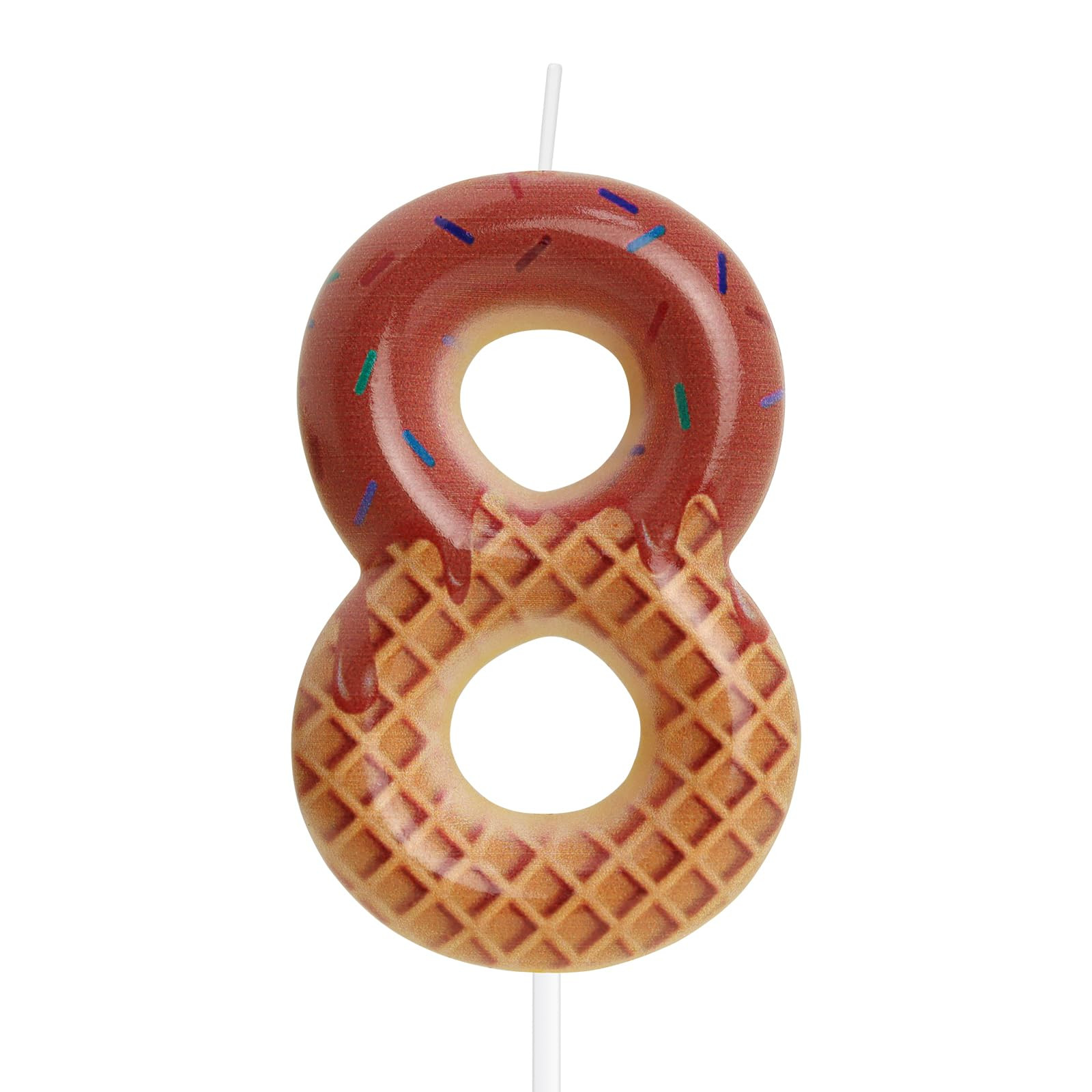 8th Birthday Candle Sweet Ice Cream Number 8 Candle for Birthday Cake Women 8th Birthday Party Ca... | Amazon (US)