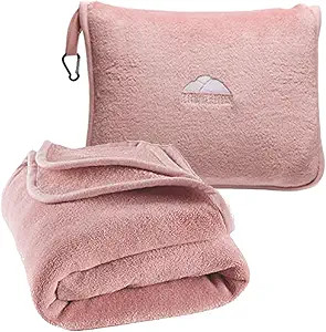 BlueHills Premium Soft Long Travel Blanket Pillow for Tall Airplane Flight Blanket 70 X48 inch Th... | Amazon (US)