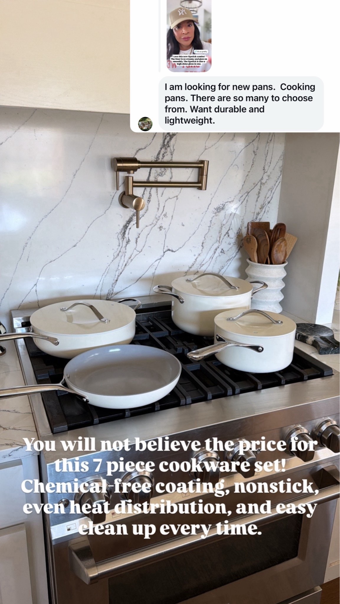 You will not believe the price for this 7 piece cookware set! Each piece features a chemical-free coating, nonstick finish, even heat distribution, and easy clean up every time! I also love the look!

#LTKHome #LTKKids #LTKOver40