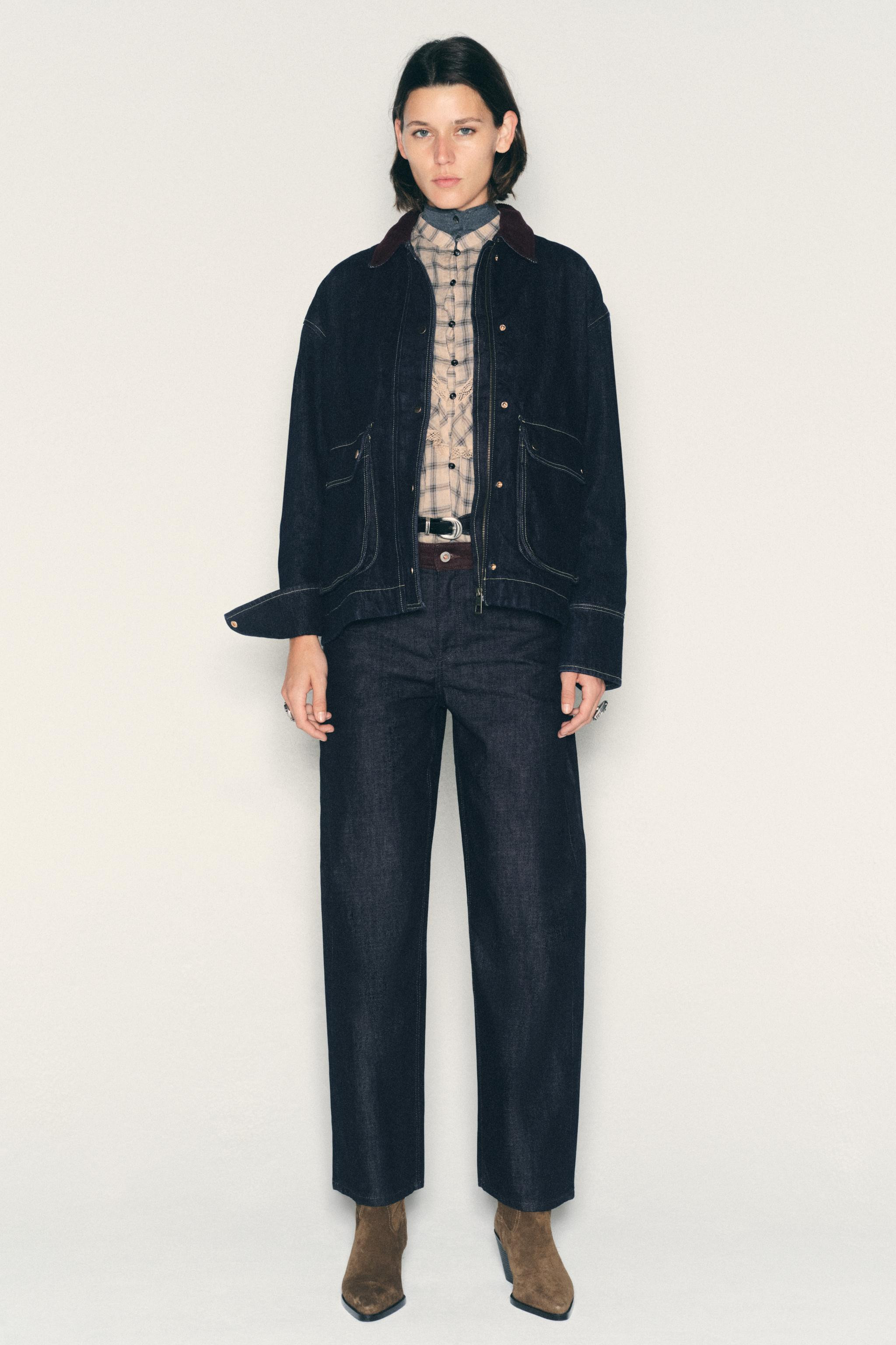 Z1975 CORDUROY COLLAR DENIM JACKET | Zara FR