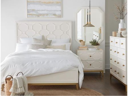 Shop Macy’s home sale for an all white aesthetic look for the furniture! #minimalismdecor #homefurniture #whitefurniture #bedroomfurniture #nightstand #whitenightstand #whitebedframe

#LTKhome #LTKSale #LTKsalealert
