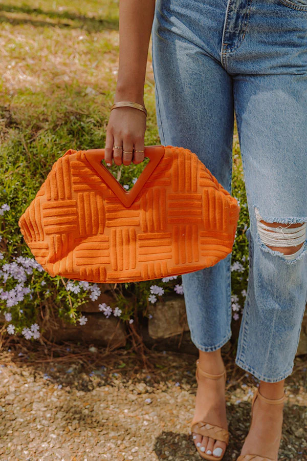 Trendy City Tote In Orange | Impressions Online Boutique