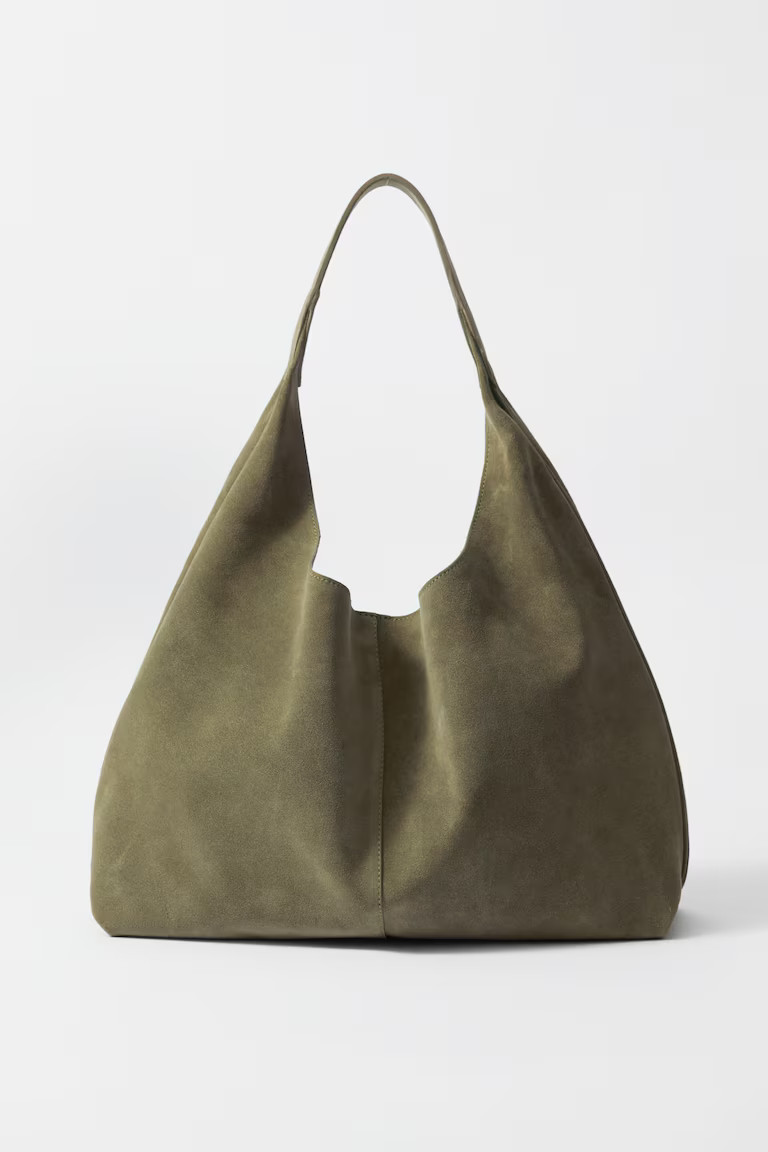 Large Suede Tote | H&M (UK, MY, IN, SG, PH, TW, HK)